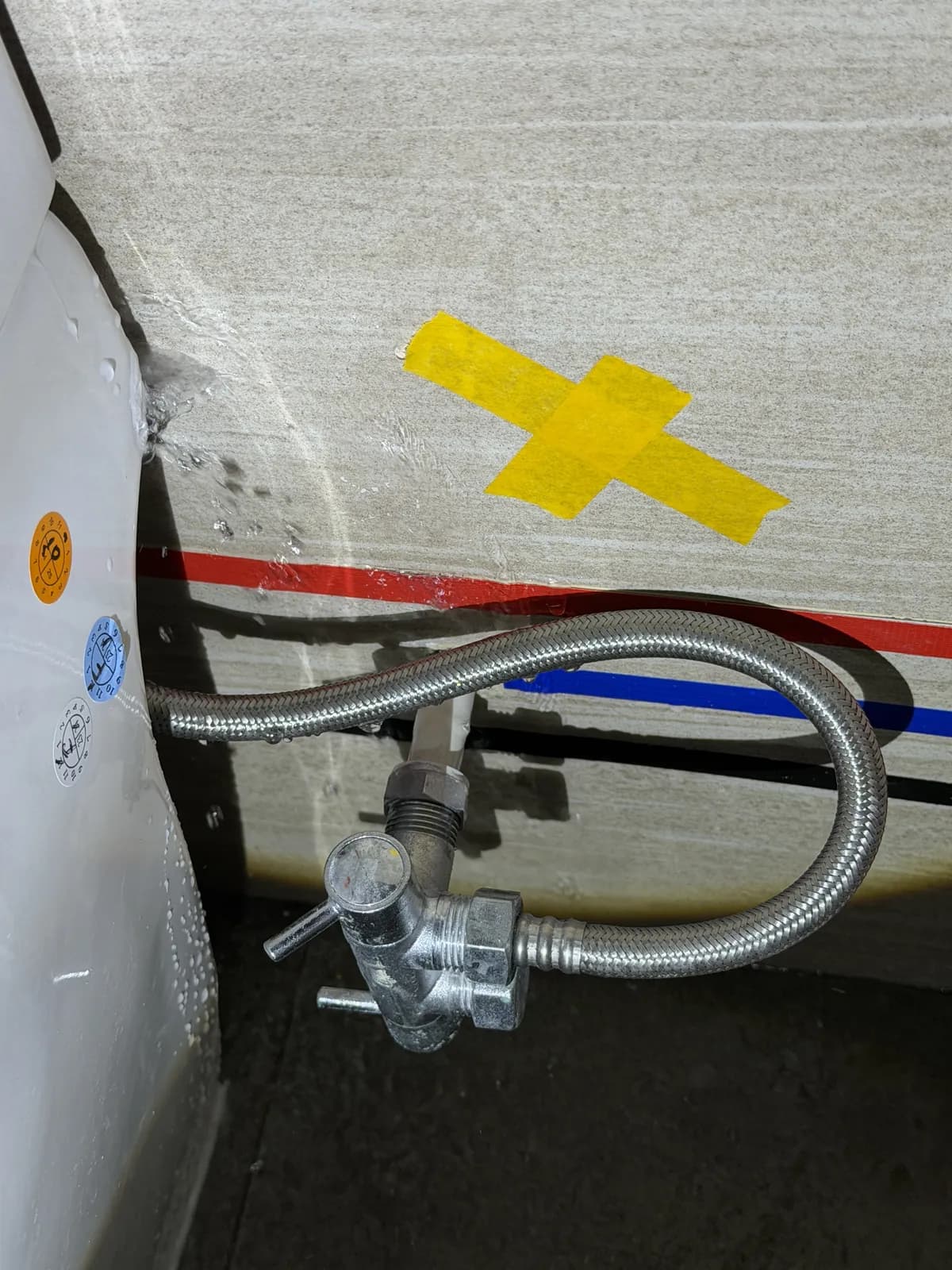 Concealed valves & connections checked for leaks